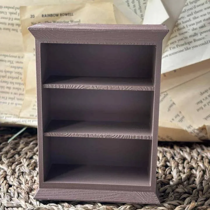 Mini Bookshelf | 3D Printed | Fits Mini Books & Bookish Deco thumbnail 3