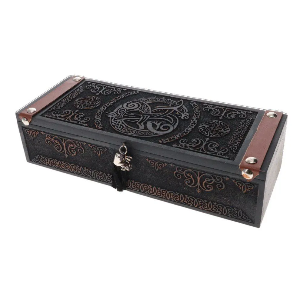 Dragon Black Wooden Storage Box 24 × 9 × 6 cm