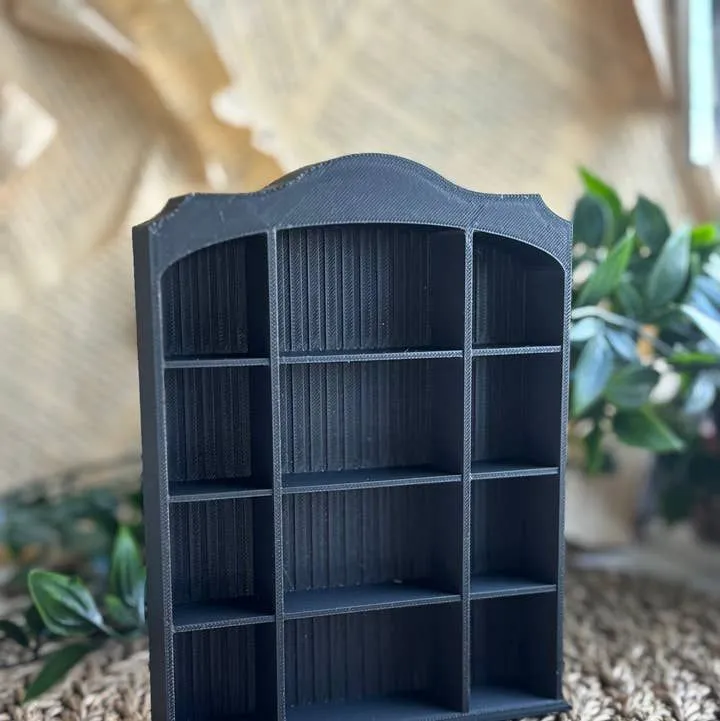 Vintage Wood Panel Mini Bookshelf | 3D Printed