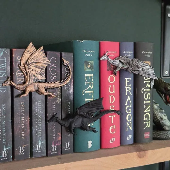 Dragon Spinehugger Set of Three – Fantasy Dragons for a Bookshelf