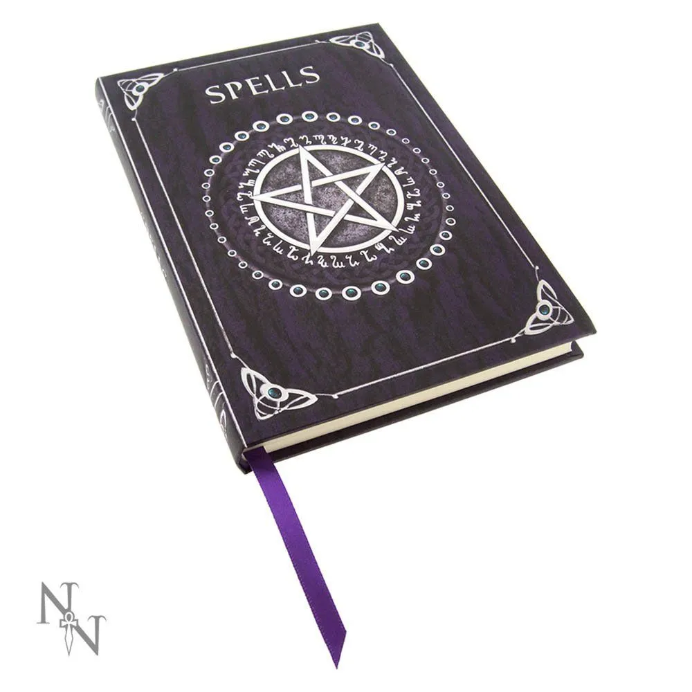 Embossed Spell Book Purple 17 cm
