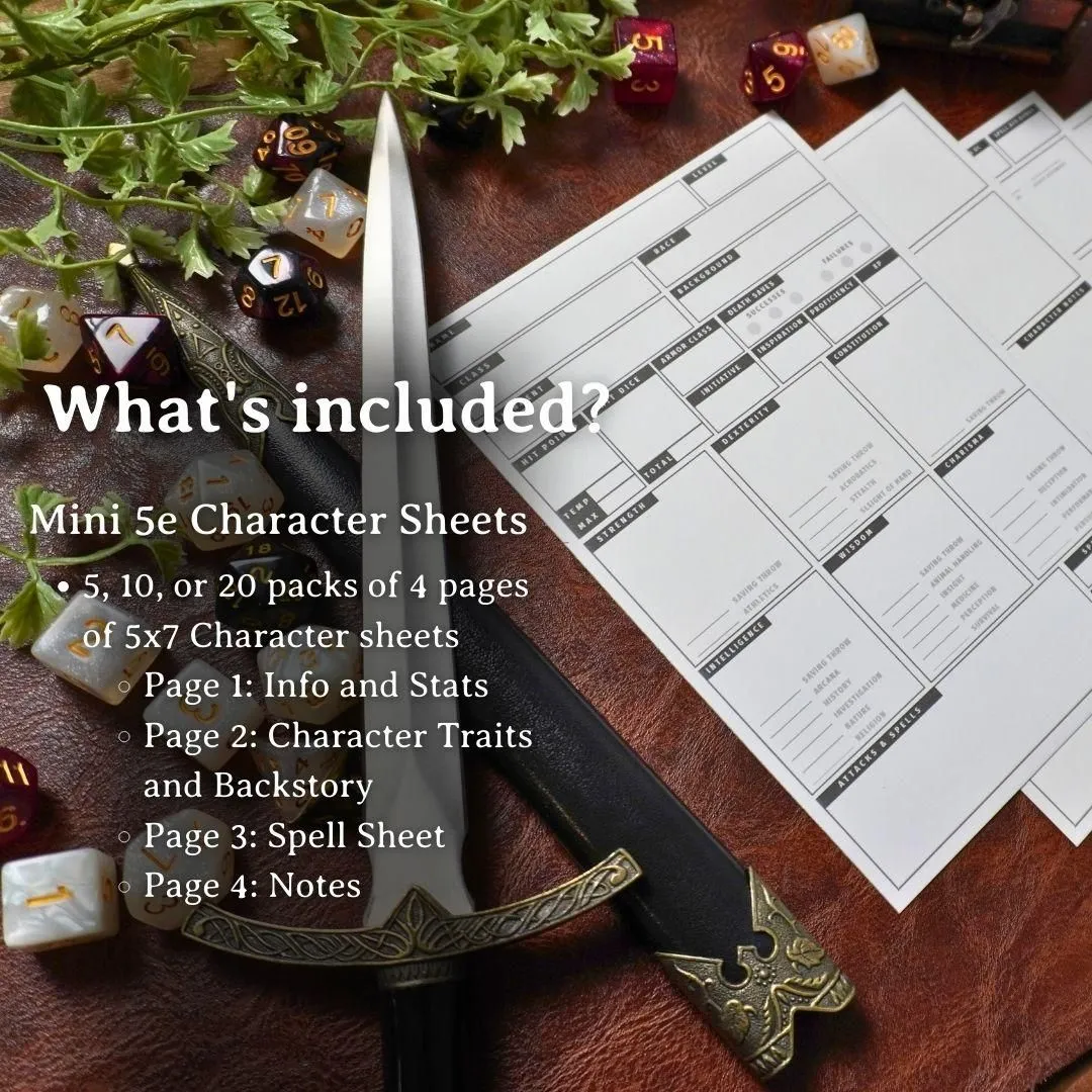 Mini 5e Character Sheets thumbnail 2