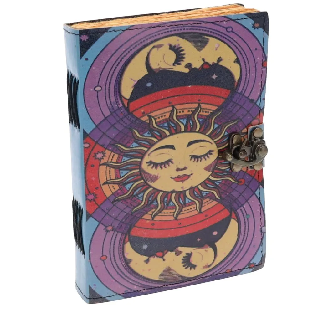 Sun Moon Colour Print Leather Journal 12 × 17 cm thumbnail 2