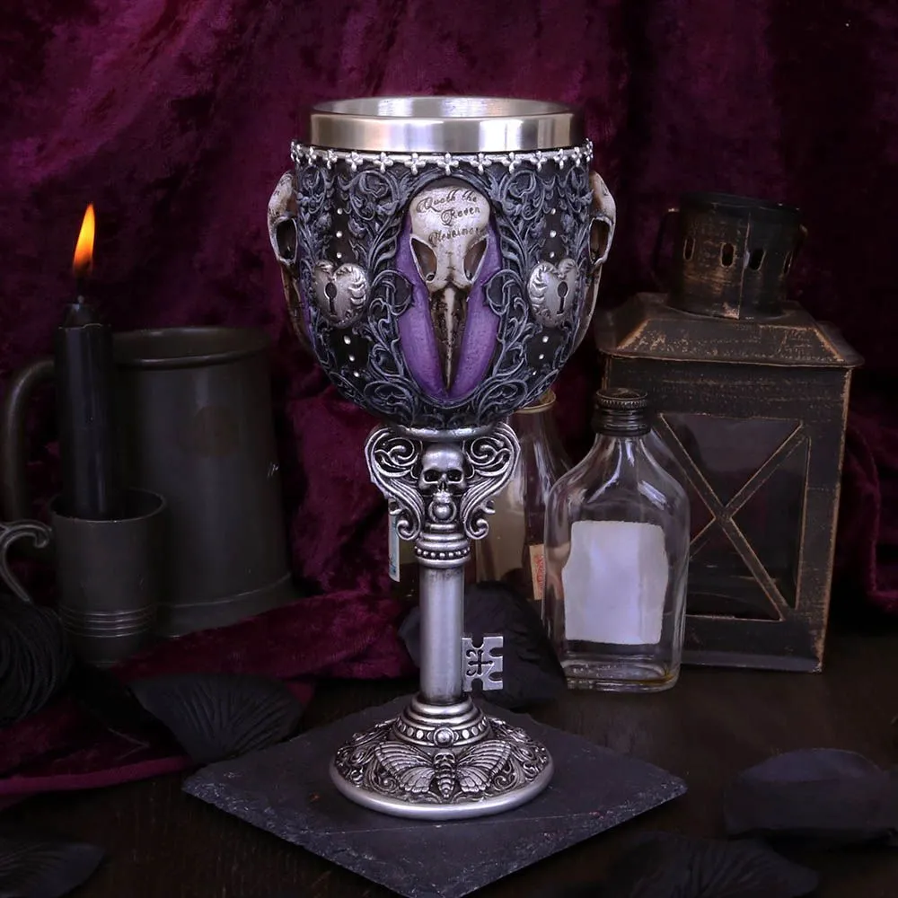 Edgar Nevermore Raven Goblet 18 cm thumbnail 3