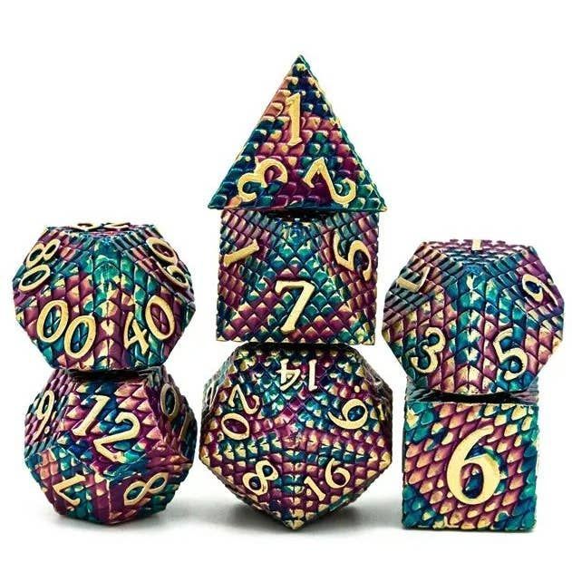 King Dragon Scale Metal Dice Set