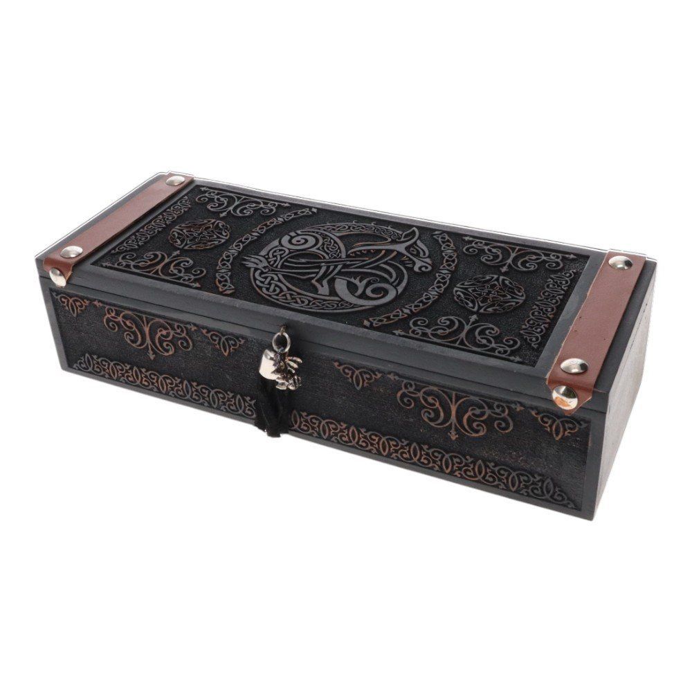 Dragon Black Wooden Storage Box 24 × 9 × 6 cm