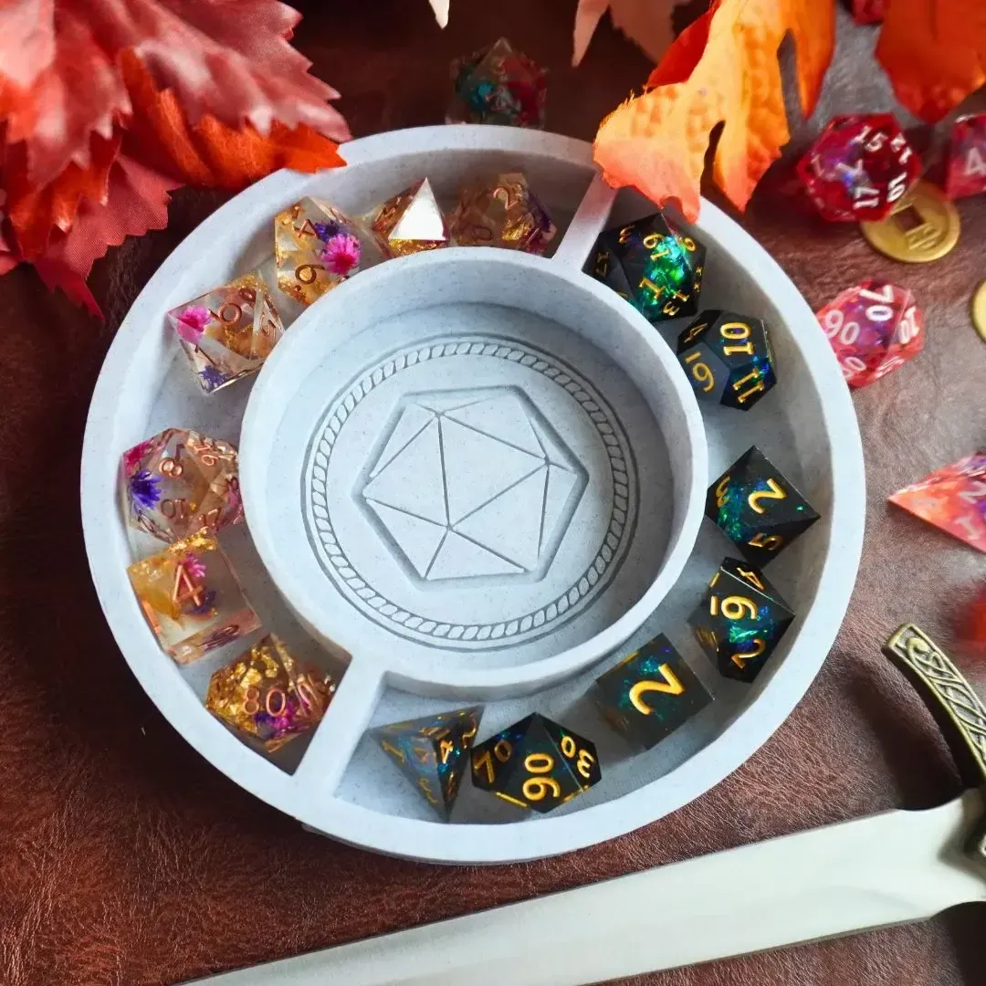 D20 Round Dice Tray