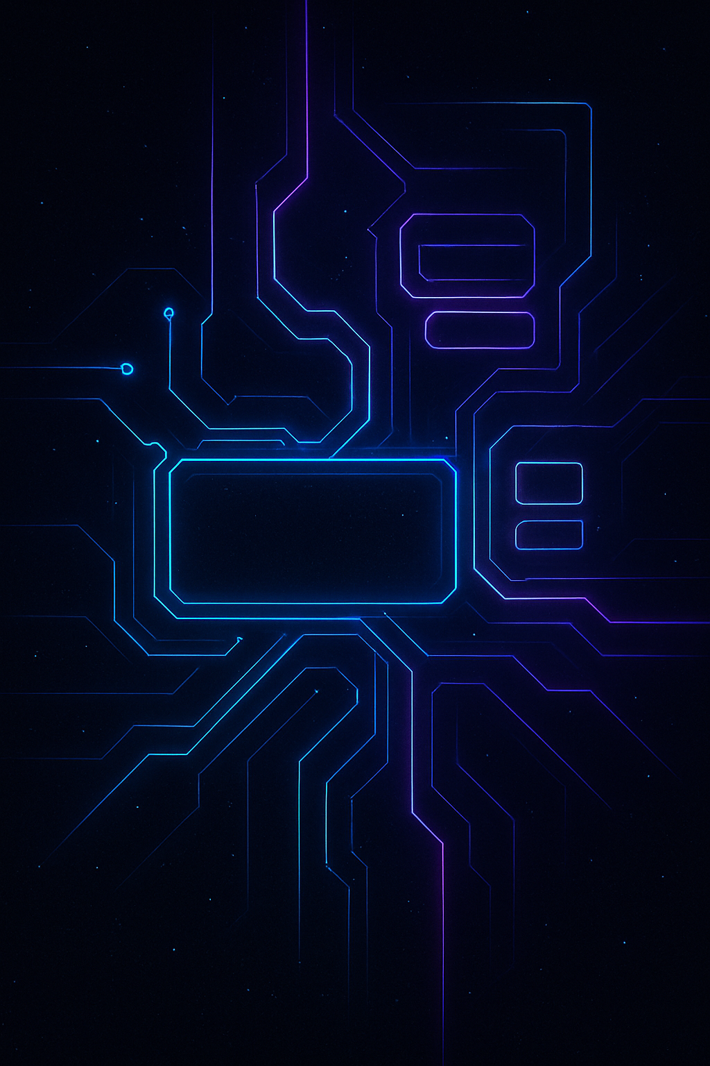 Futuristic circuit artwork